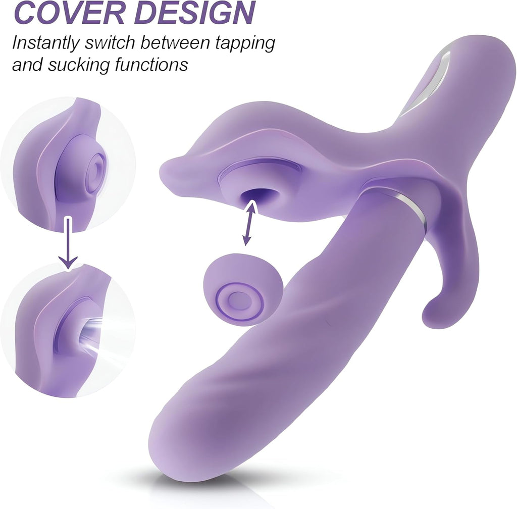 Delfin-Vibrator D-34 Dolphin Slap & Suck vibrator with ergonomic design and textured surface for enhanced pleasure.