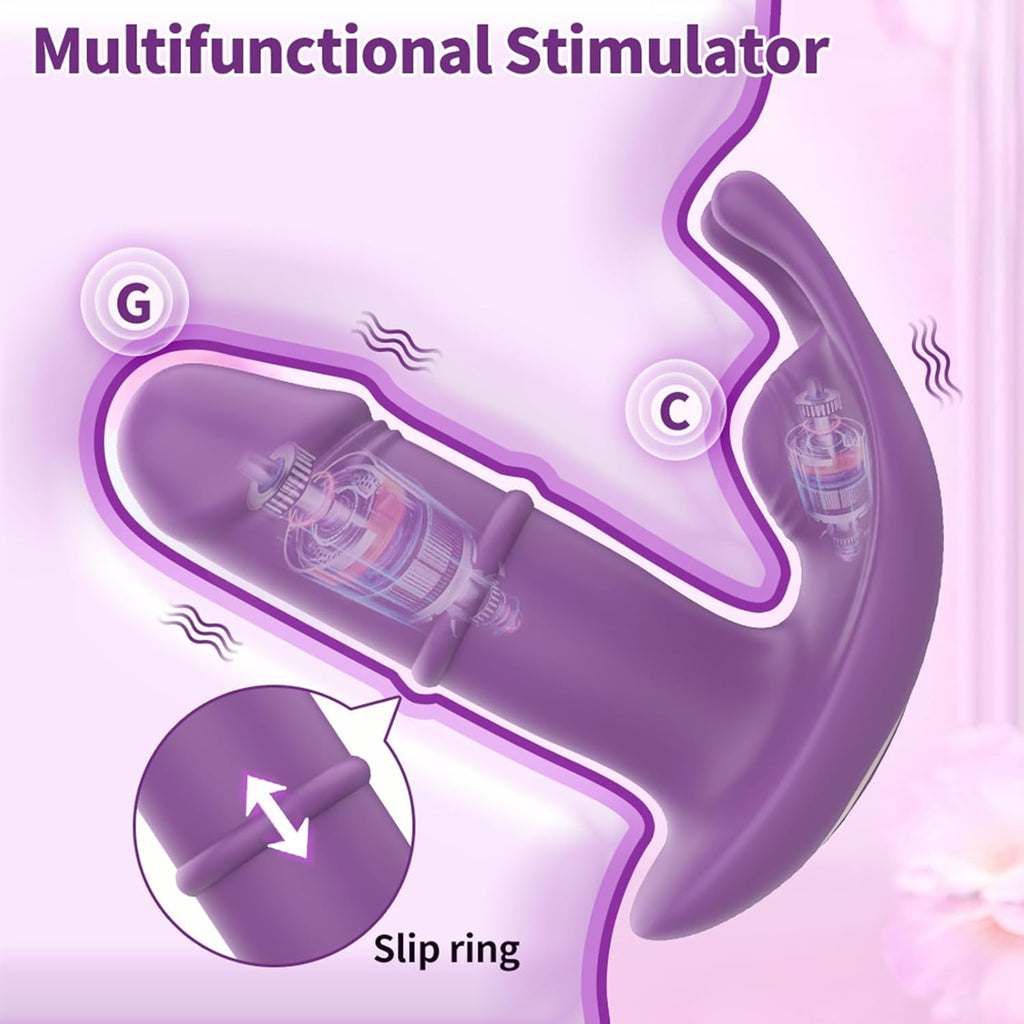 F-41 dual pleasure ring vibrator featuring two vibrating rings and textured surfaces for enhanced intimate stimulation.