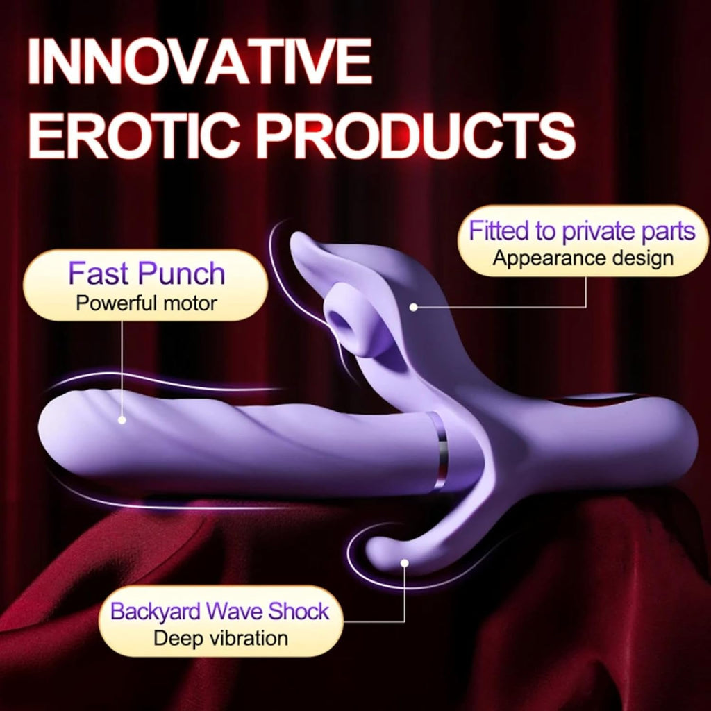 D-34 Dolphin Slap & Suck Vibrator featuring a dolphin shape with textured surface and dual stimulation functions.