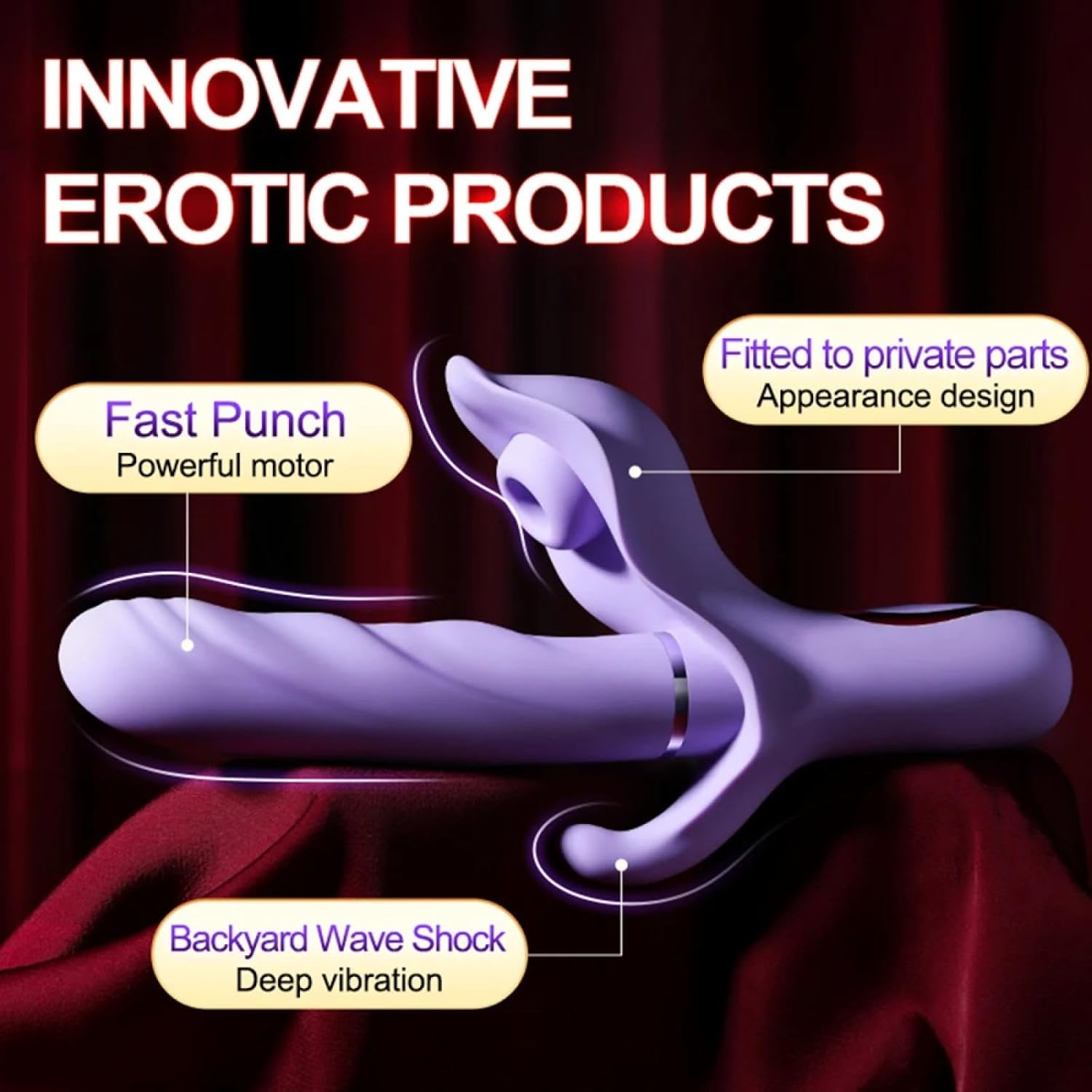 D-34 Dolphin Slap & Suck Vibrator featuring a dolphin shape with textured surface and dual stimulation functions.