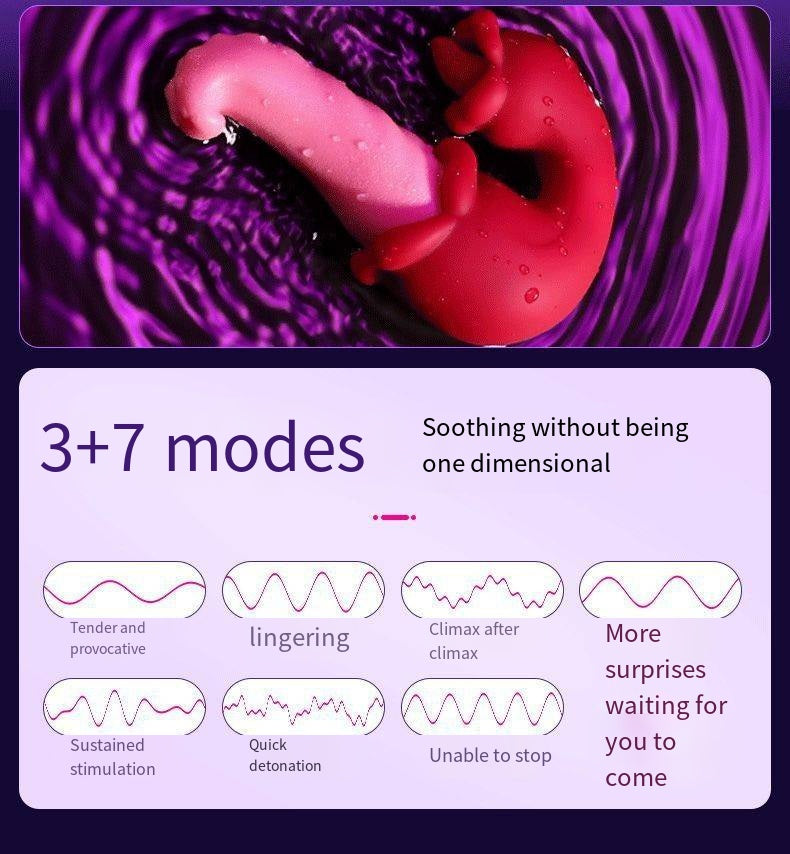 VelvetWhirl Tongue Stimulator by E-31, soft velvet surface with textured design for enhanced oral stimulation.