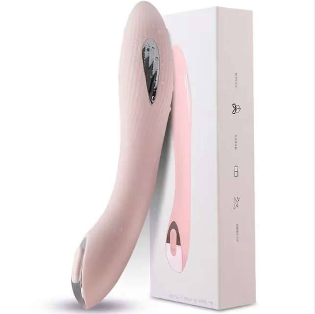 VelvetBurst Electric Pulse G-Spot Vibrator by F-44, showing smooth velvet-textured body and ergonomic design for targeted pleasure.