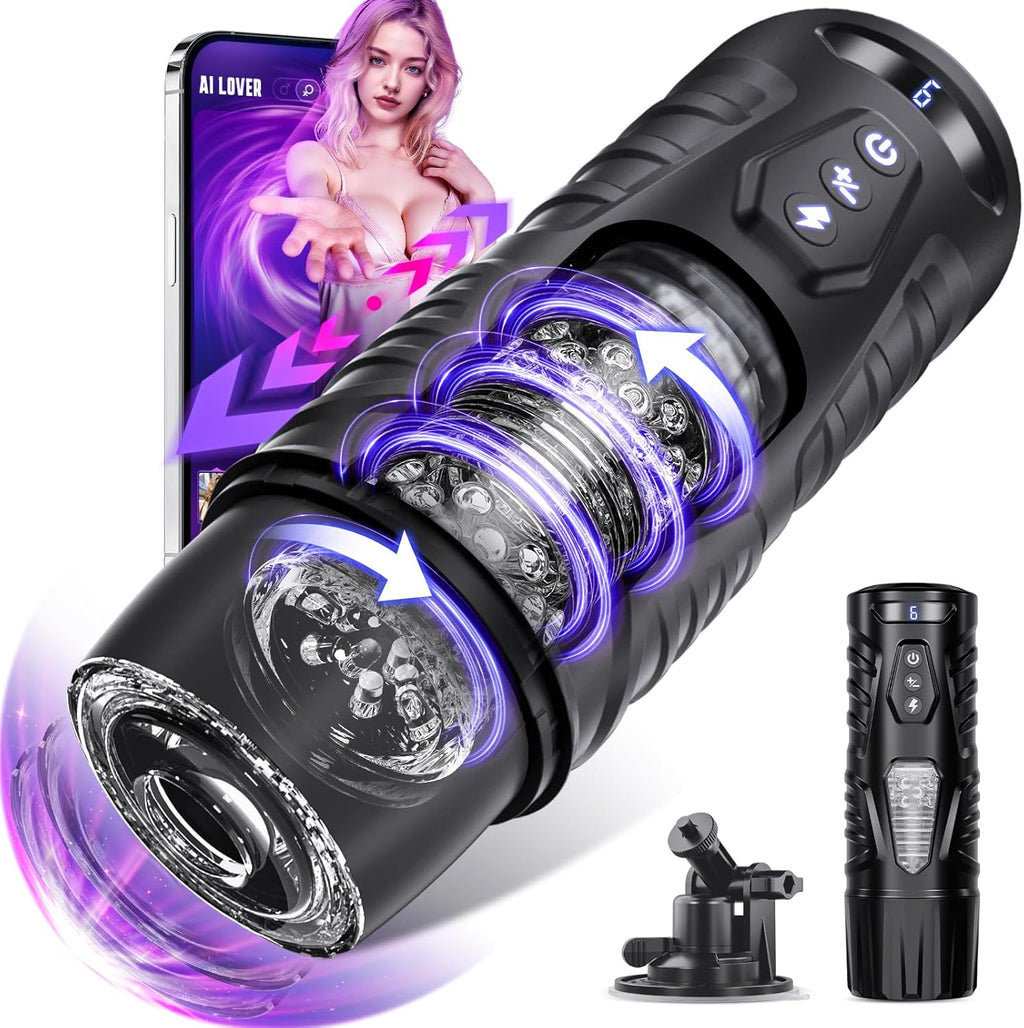A-31 VortexX Pulse 3D male masturbator with rotation and 8-12Hz thrusts, USB rechargeable, shown with textured interior design.