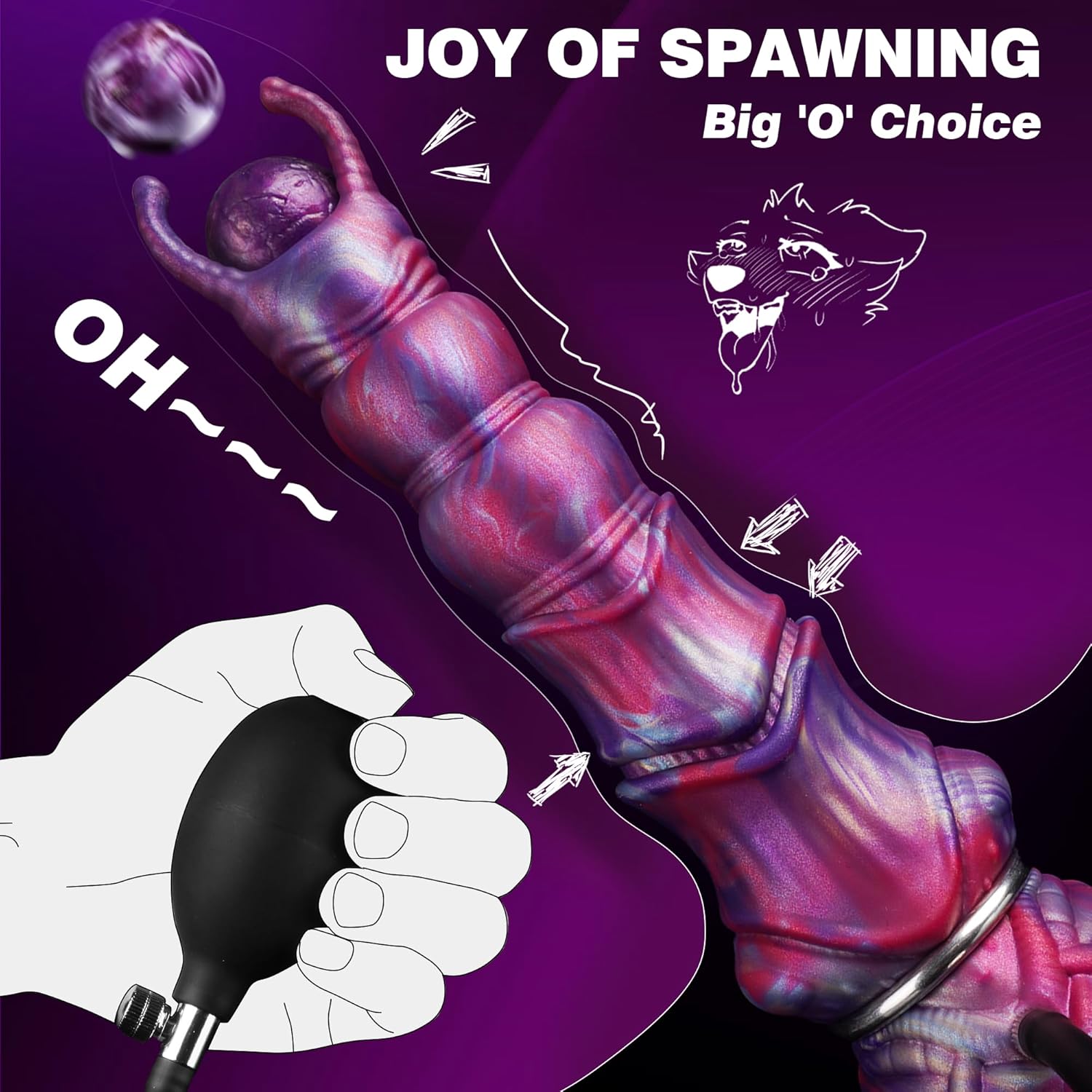 B-33 Monster Ovipositor Dragon inflatable dragon-shaped dildo with detailed textures and vibrant colors for adult pleasure.