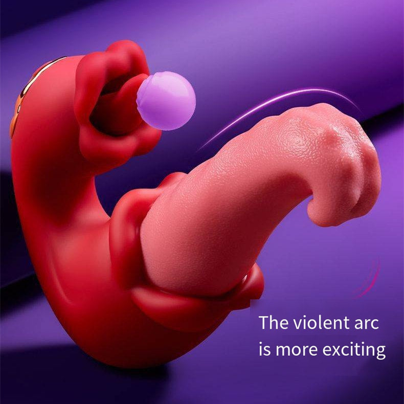 VelvetWhirl Tongue Stimulator by E-31, featuring a soft velvet surface and a curved design for gentle oral stimulation.