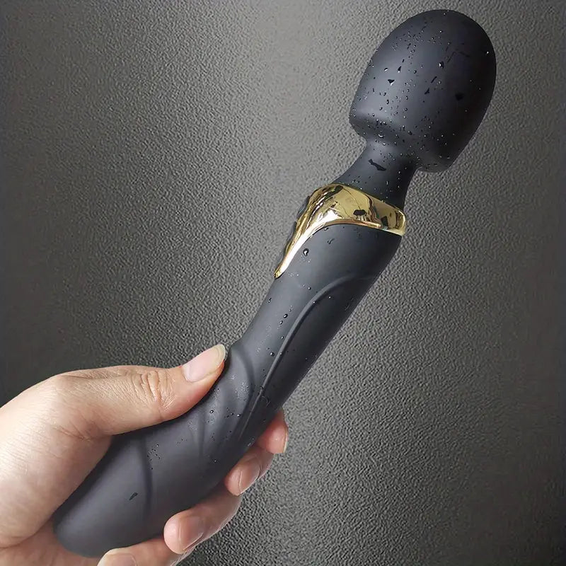 E-35 DualEclipse Wand Vibrator with dual motors, smooth silicone surface, and ergonomic handle for targeted pleasure.