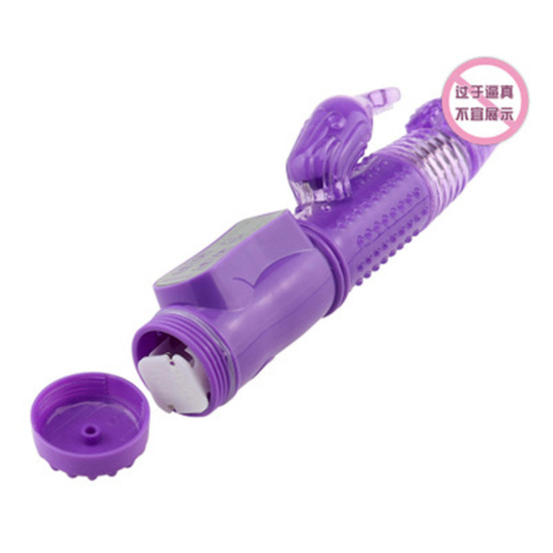 F-36 CrystalPearl rotating thrusting rabbit vibrator with dual motors and textured design for enhanced pleasure.