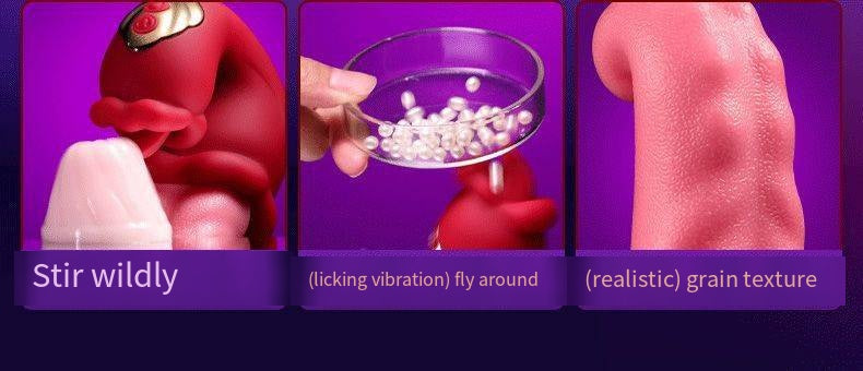VelvetWhirl Tongue Stimulator by E-31, soft velvet surface with textured design for pleasurable oral stimulation.