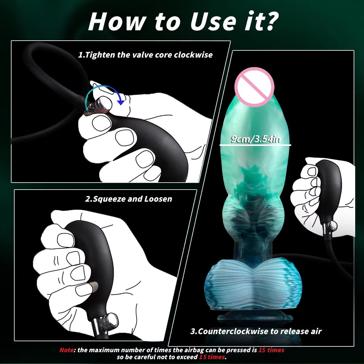 Blue inflatable fantasy dildo shaped like a turquoise dragon from B-31, with detailed scales and dragon features.
