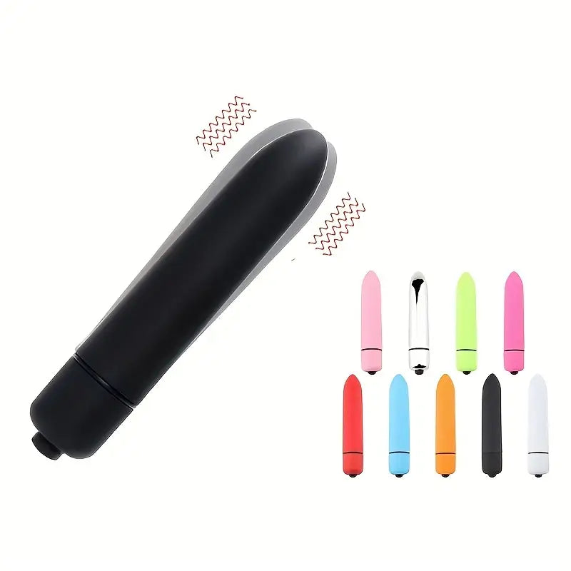 A-54 WhisperBliss Bullet Vibrator perfume bottle with sleek design and clear labeling, displayed on a white background.