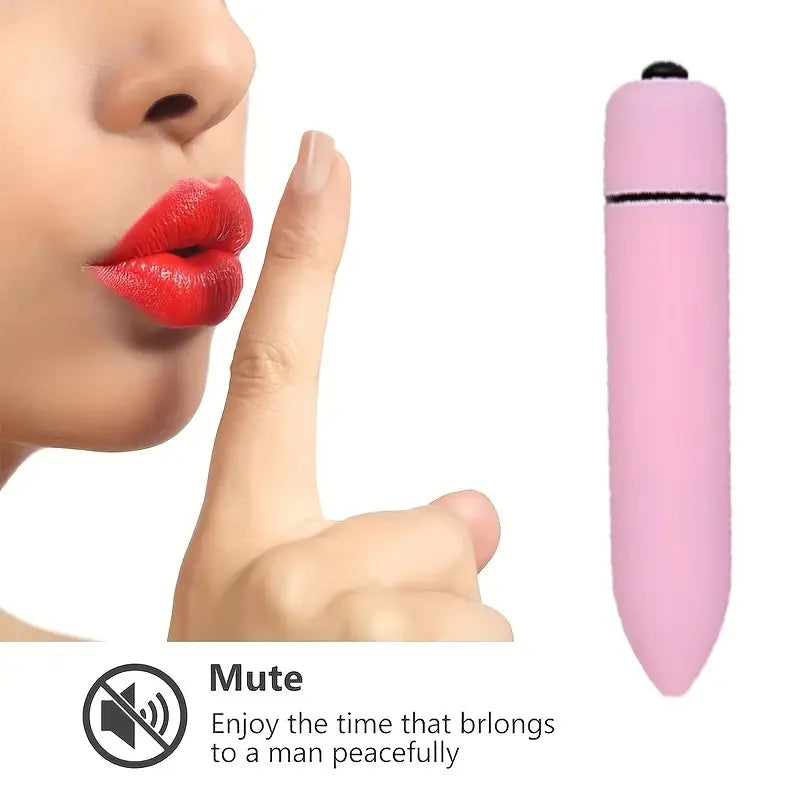 A-54 WhisperBliss Bullet Vibrator perfume bottle with sleek design and clear labeling, displayed on a neutral background.