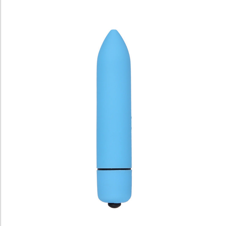 Blue perfume bottle of A-54 WhisperBliss Bullet Vibrator fragrance, sleek design with a modern blue container.