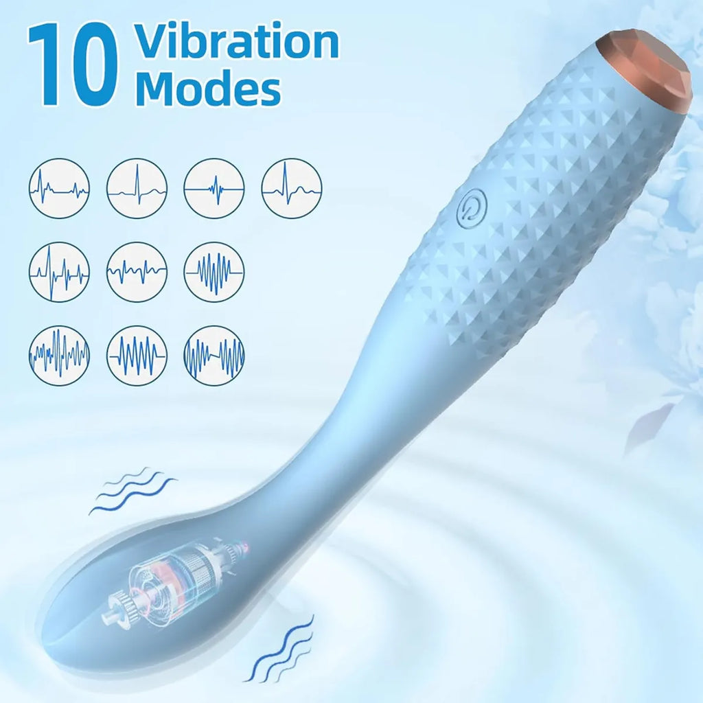 Flexible Whisper G-Teaser from C-34, showing the smooth, curved silicone design with textured surface for enhanced stimulation.