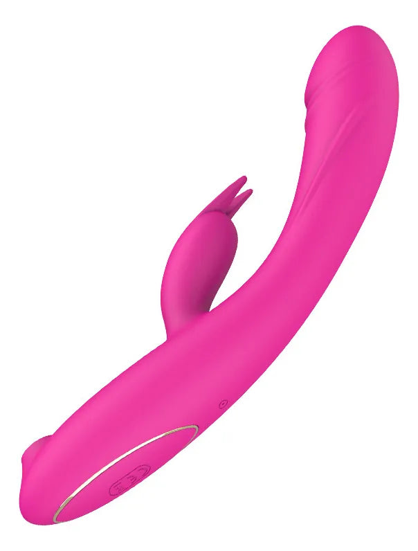 E-46 Doppelter Rabbit-Sturm vibrator featuring dual vibrating rabbits with textured surface for enhanced pleasure.