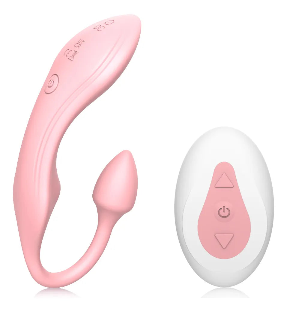 C-31 LunaFlex U-Vibrator with dual stimulation and clitoral stimulator, featuring sleek design and adjustable settings.