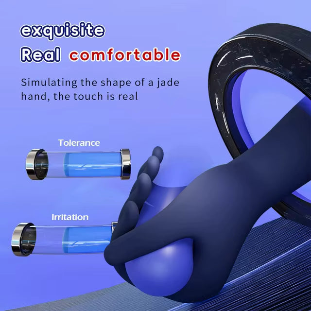 D-44 Hand der Lust vibrator featuring realistic hand design with smooth, ergonomic shape for intimate pleasure.