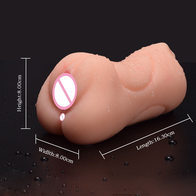 VelvetPeach DualHole Masturbator by A-56 featuring soft velvet texture and dual openings for realistic stimulation.