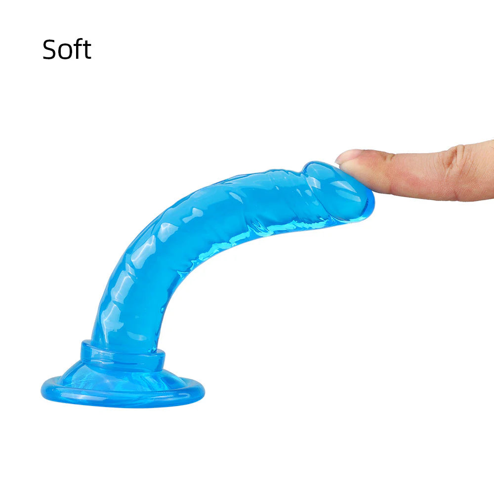 Flexible mini dildo with suction cup from A-41, featuring realistic phallic shape for versatile intimate use.