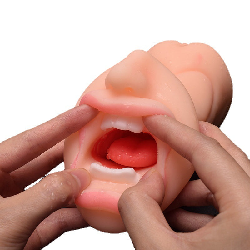 VelvetPeach DualHole Masturbator by A-56 showing soft velvet exterior and dual interior openings for enhanced pleasure.
