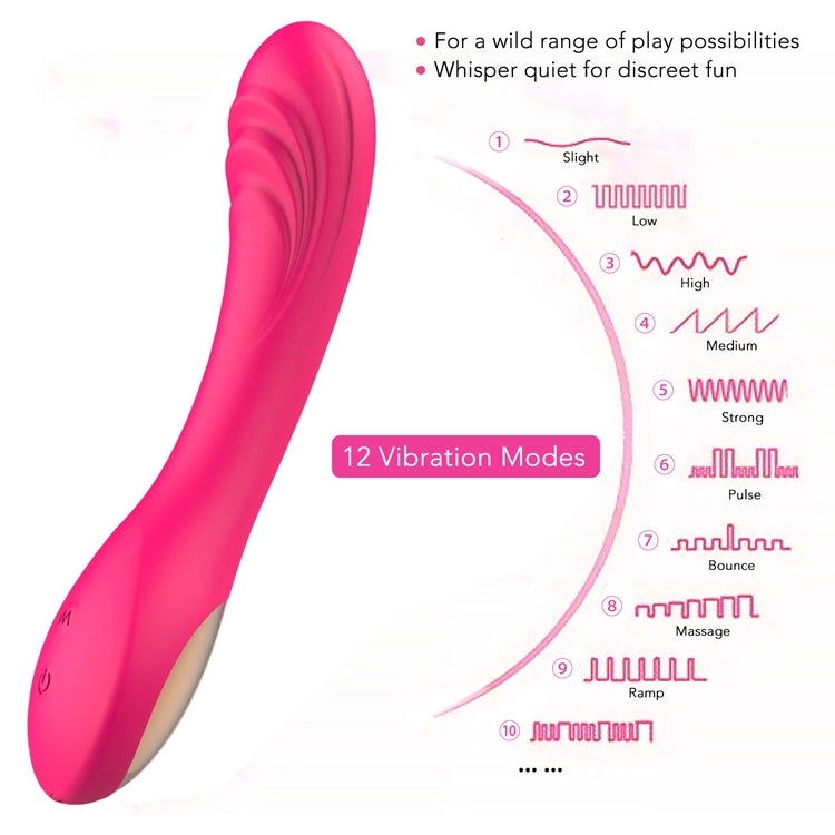 D-33 Silicone G-Spot and Clitoral Vibrator, Relax model, showing smooth, ergonomic design for targeted pleasure and stimulation.