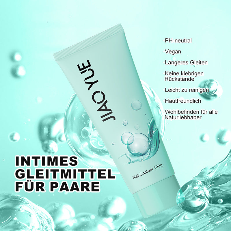 AquaVelvet Intimate Glide lubricant by Erotic Zauber, 100g, in a clear bottle with white and blue labeling, suitable for couples.