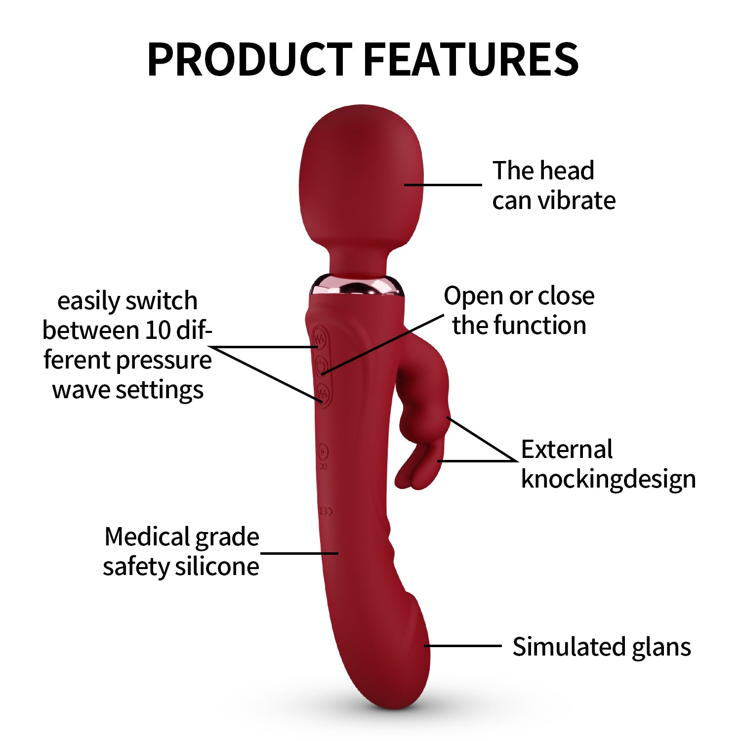 B-34 Sovereign Pulse Vibrator with textured surface and ergonomic design, shown in a close-up image.