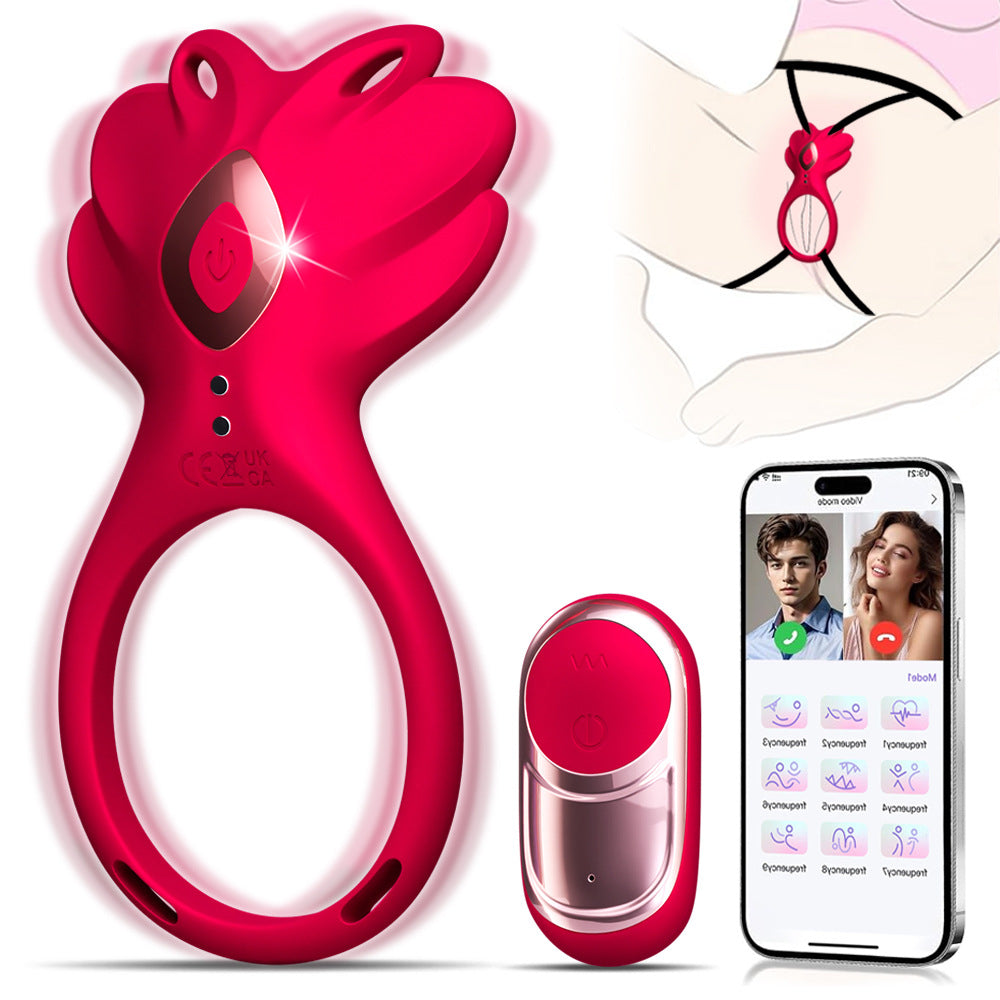 CrimsonButterfly App by E-45 logo displayed on a sleek mobile device screen with a butterfly icon and vibrant red design.