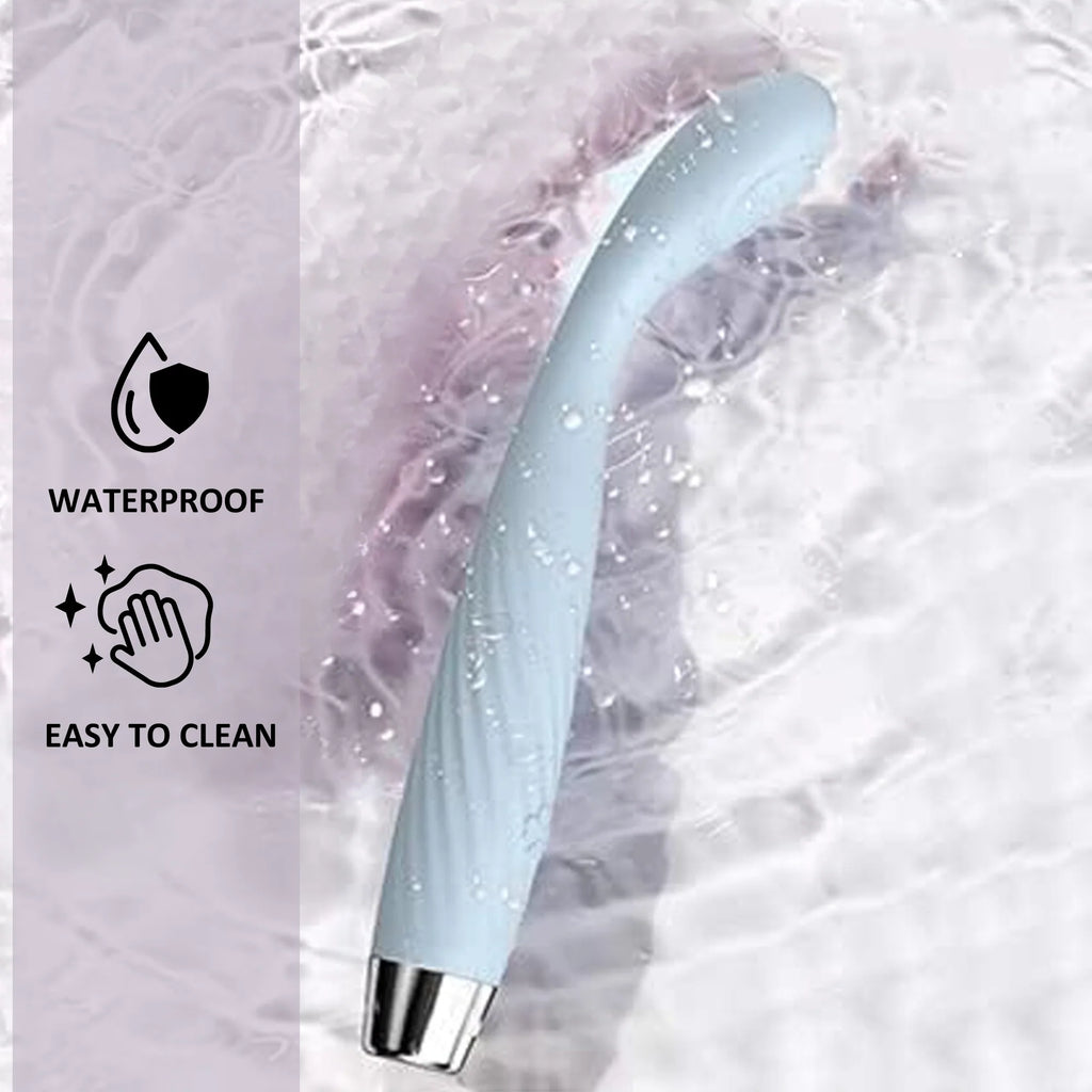 Flexible Whisper G-Teaser by C-34 in Soul Blue, showcasing its sleek, curved design and smooth, flexible surface.