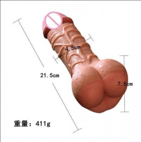 Realistischer Masturbator in Penis-Form mit Kondom, männlicher Penis, A-47 Markenprodukt, detailreiche Textur, anatomisch realistisch
