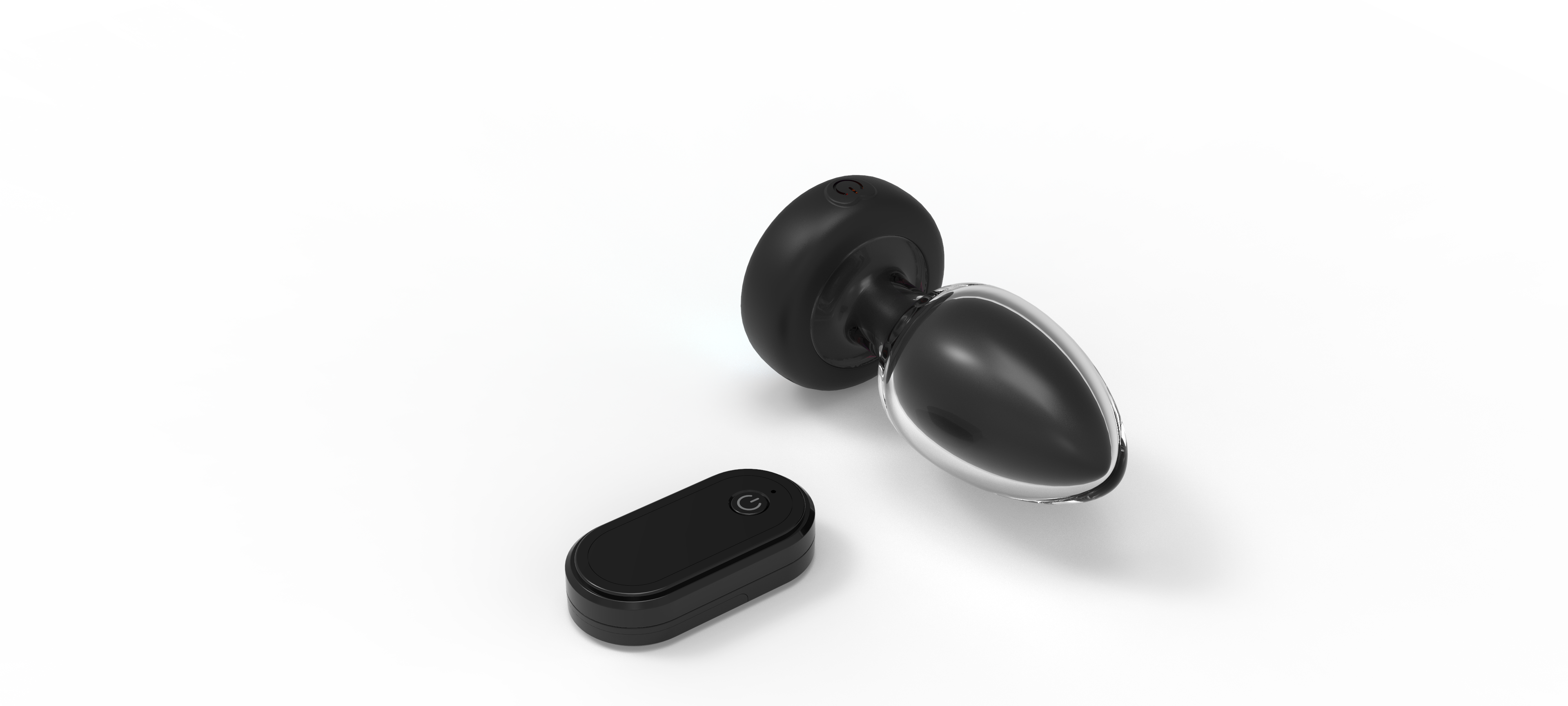 Turkis Ekstase Aqua Pulse remote-controlled vibrations anal plug by E-43, featuring a sleek design and textured surface.