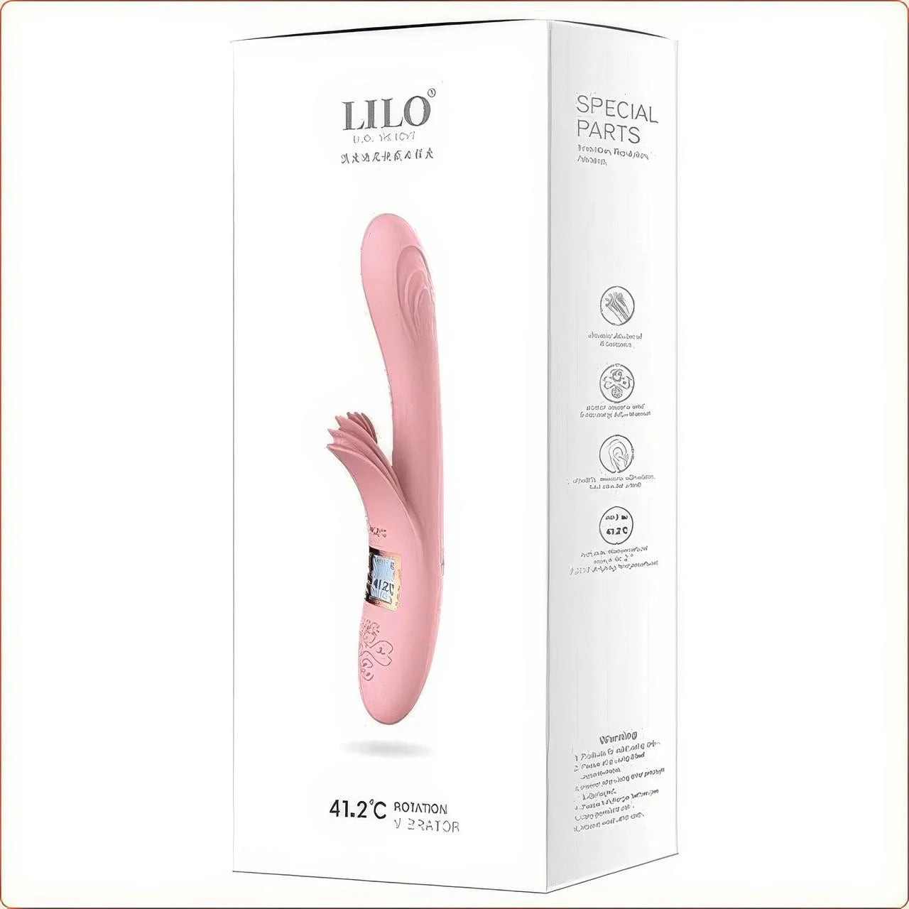 C-32 BlossomHeat Digital Warming Petal Rabbit Vibrator with textured design and dual motors for enhanced pleasure.