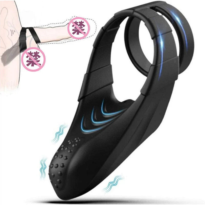 A-42 Perineum Vibrating Teaser ring with drop-shaped vibrator, designed for intimate stimulation and enhanced pleasure.