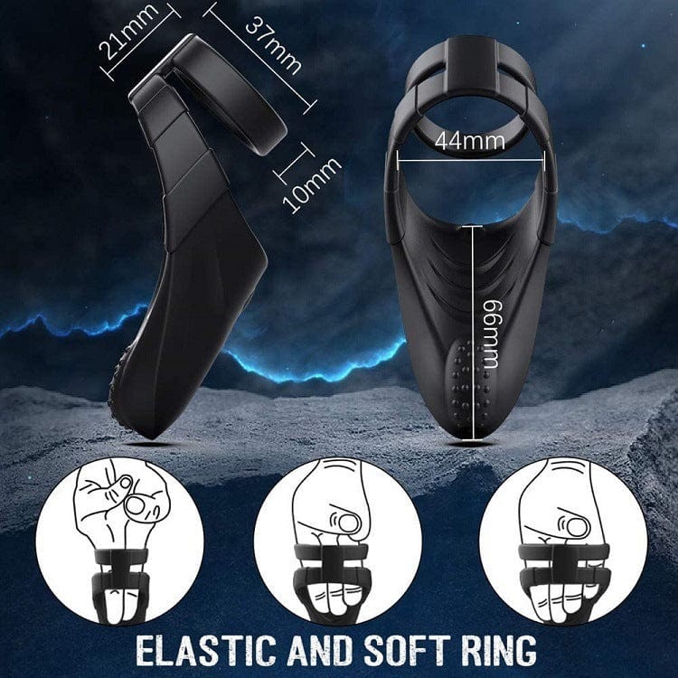 A-42 Perineum Vibrator and vibrating ring with teardrop shape, designed for intimate stimulation and pleasure.