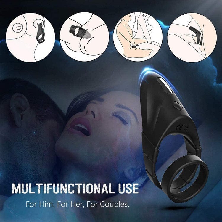 A-42 Perineum Vibrating Teaser ring with a drop-shaped design and built-in vibrator for enhanced pleasure and stimulation.