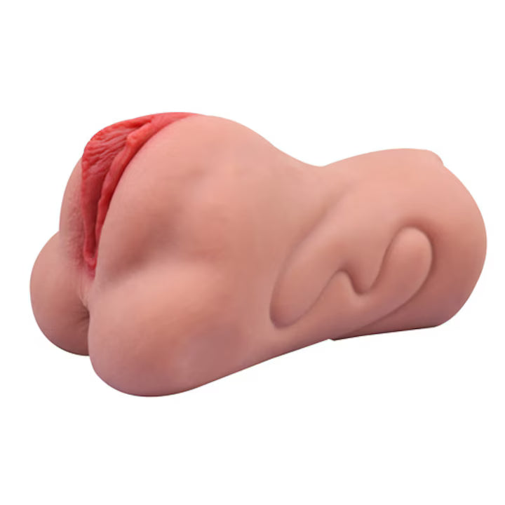 VelvetPeach DualHole Masturbator by A-56 with realistic interior textures and soft velvet exterior for a comfortable grip.