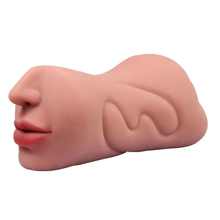 VelvetPeach DualHole Masturbator by A-56 featuring soft velvet texture and dual openings for realistic pleasure.