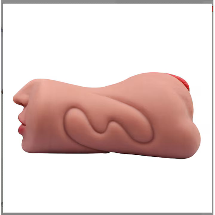 VelvetPeach DualHole Masturbator by A-56 with realistic textured interior and soft velvet exterior for a comfortable grip.