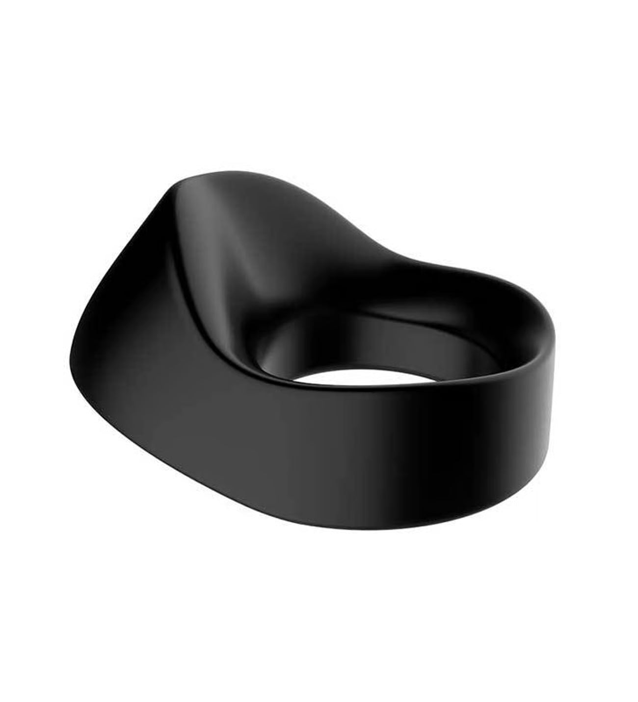 A-43 We-Vibe Verge Style Drop vibrating ring in black, featuring a drop-shaped design with textured surface for enhanced stimulation