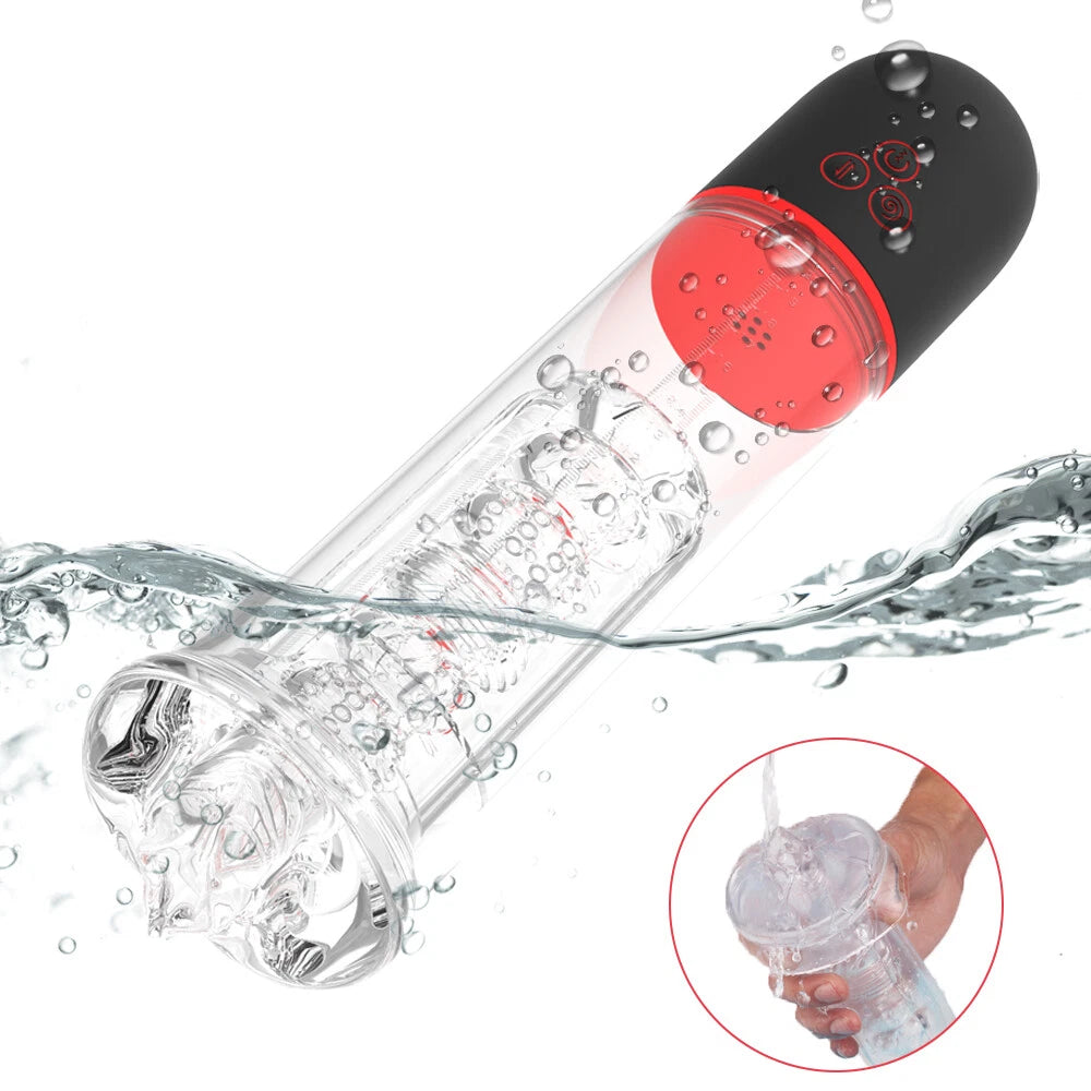 C-43 Roter Wirbel automatic masturbator with spiral design, showing the textured interior and sleek exterior in the image.