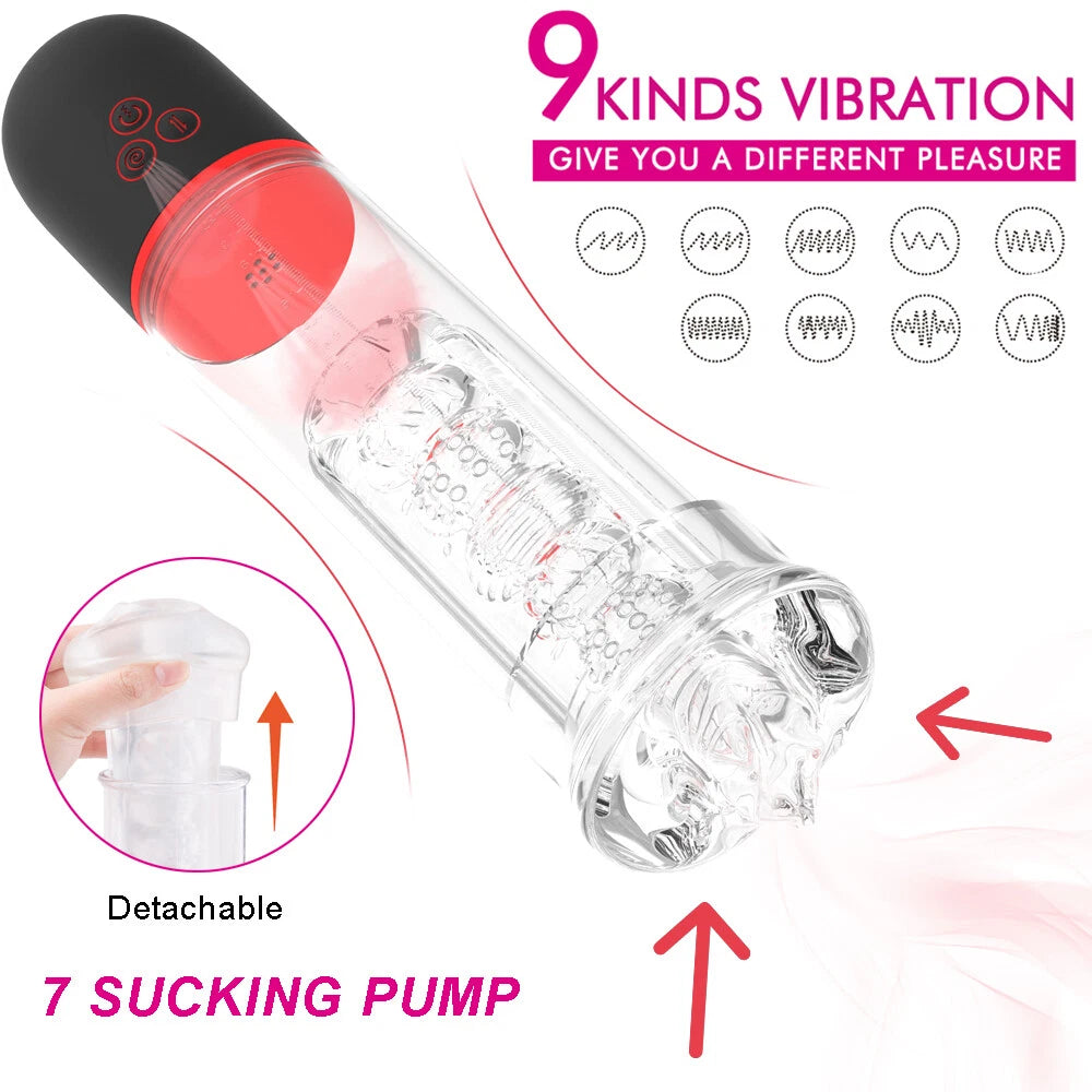 C-43 Roter Wirbel automatic masturbator with sleek design and textured interior for enhanced pleasure, shown in the product image.