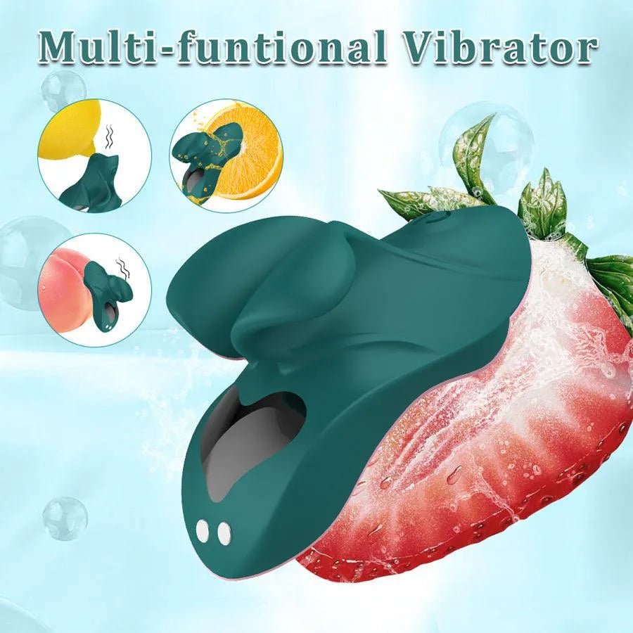E-26 Mini-Vibrator "Schmetterlingsblätter" made of soft silicone, designed for intimate pleasure and gentle stimulation.
