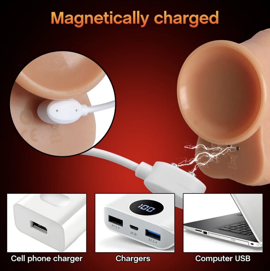 Realistischer C-35 Fairy Kiss Thrusting Dildo mit Thrusting, Rotation und Erwärmung, teleskopisch aus hochwertigem Material