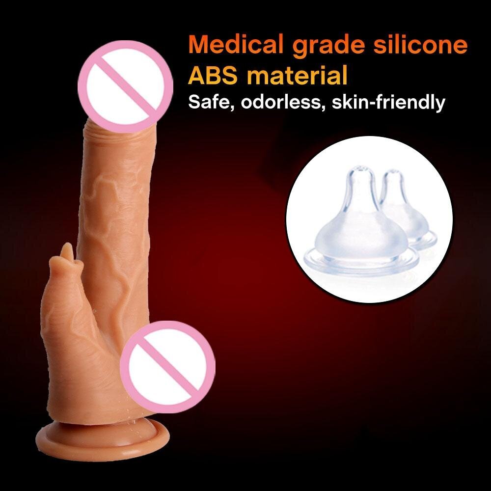 Realistischer C-35 Fairy Kiss Thrusting Dildo mit Rotation und Erwärmung, teleskopische Form, detailreiche Oberfläche