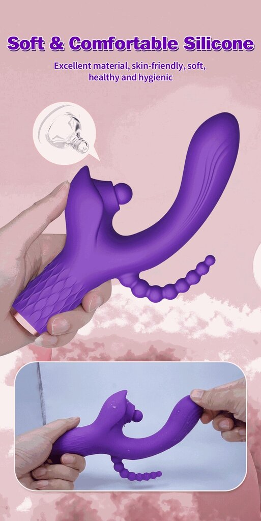 Blue Lotus A-35 Triple Tease Vibrator with textured design and ergonomic shape for enhanced pleasure.