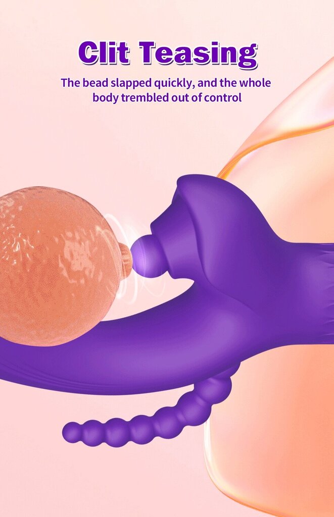 Blue Lotus Triple Tease vibrator by A-35 with sleek design and textured surface for enhanced pleasure.