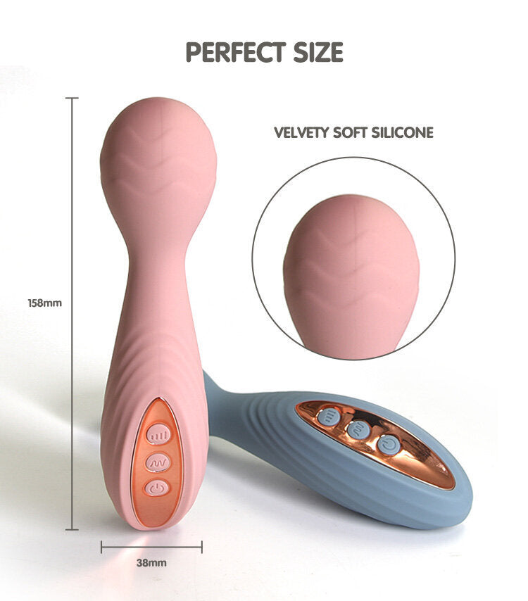GoldenCrown Ripple Velvet G-Spot Vibrator by F-47, featuring textured velvet surface and multiple vibration modes.